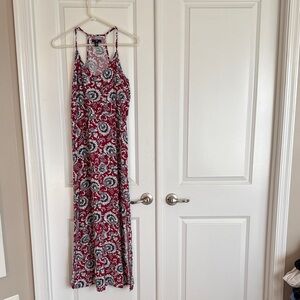 GAP Red and White Floral Maxi Dress